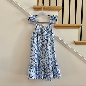 Vineyard Vines Shell Scarf Print Ruffle Ocean Breeze Dress, Size Medium